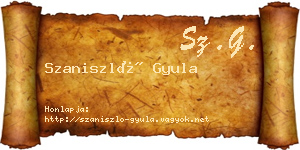 Szaniszló Gyula névjegykártya